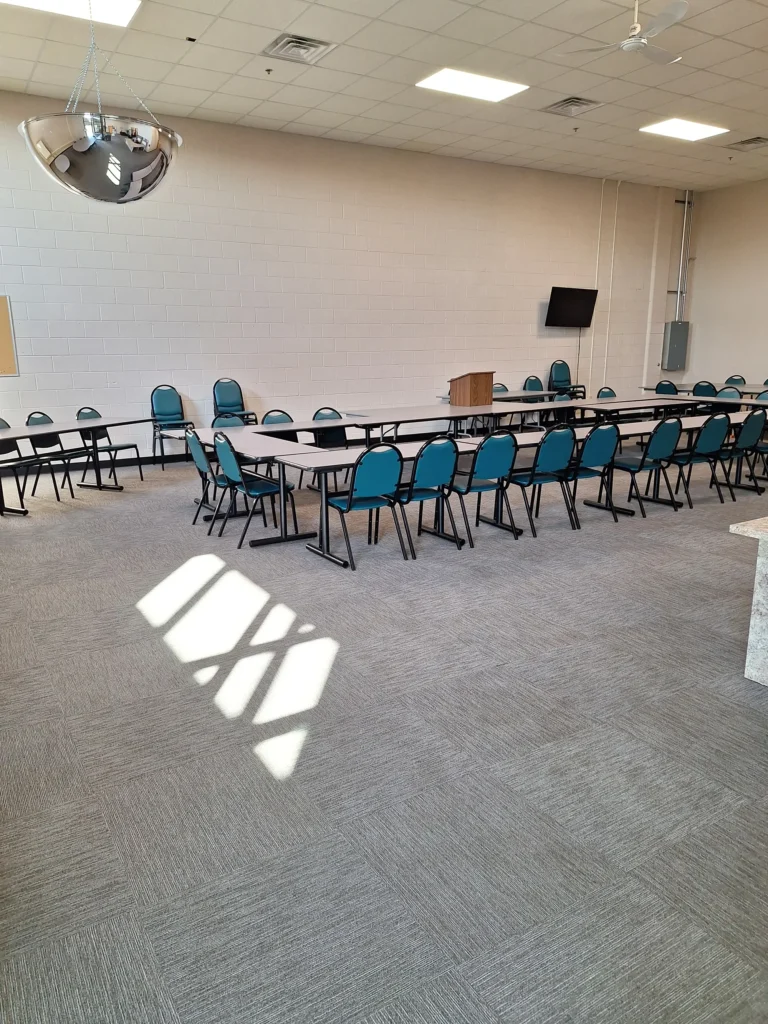 Job Center updated flooring by Felts Construction