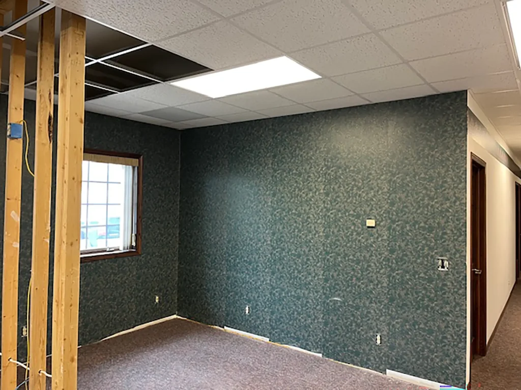 Before commercial conference room remodel by Felt's Construction