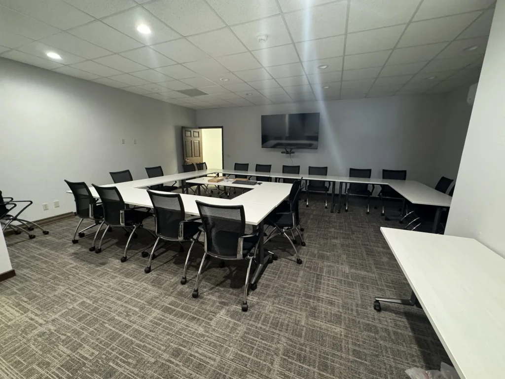 Completed commercial conference room remodel by Felt's Construction