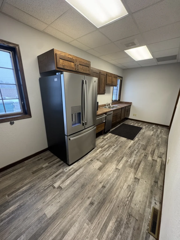 Completed commercial breakroom remodel by Felt's Construction